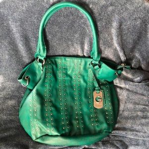 Emerald Green Studded Large Bag